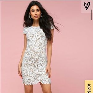 White lace Lulu’s dress! Worn ONCE for photos